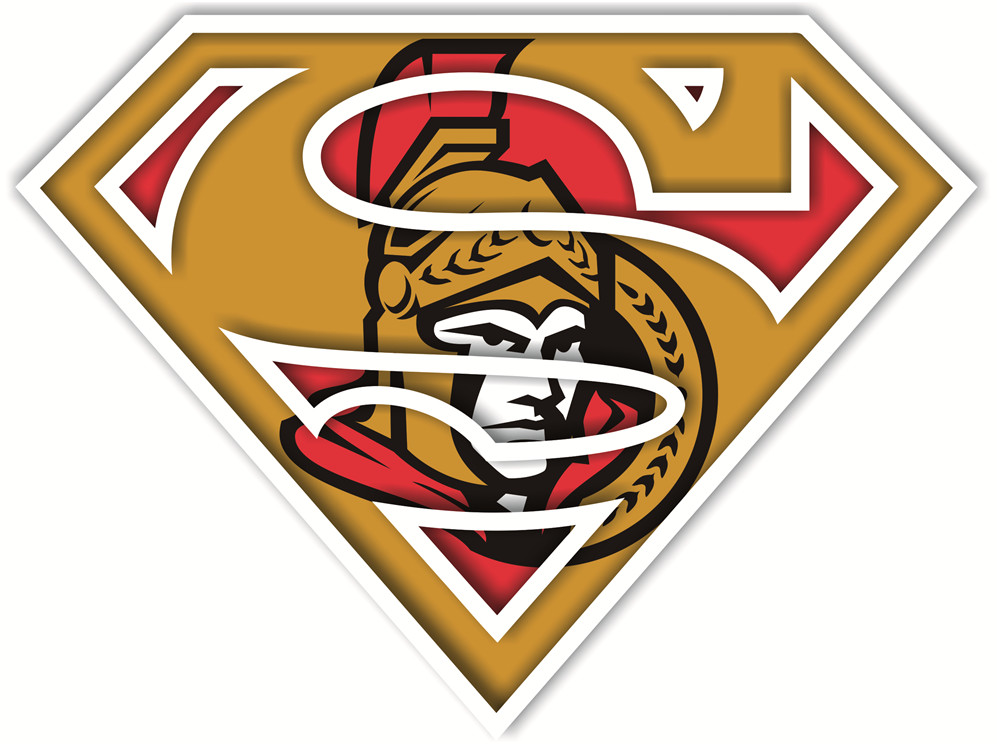 Ottawa Senators superman logos fabric transfer
